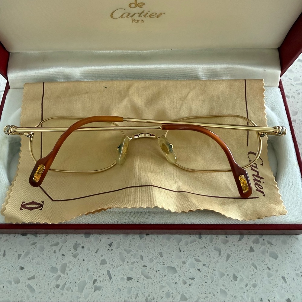 Authentic and Vintage Cartier Orfy Gold Glasses - Picture 3 of 8
